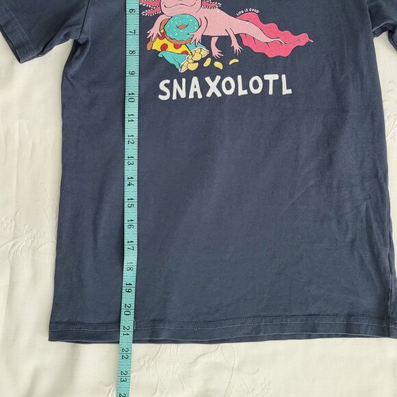 Kids Life is good Blue Crusher Snax a lot short sleeve T-shirt Large - Picture 4 of 7